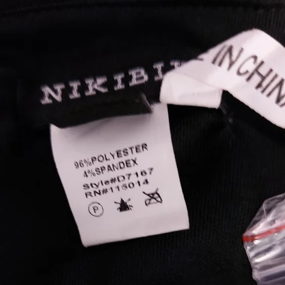 NIKIBIKI dress straples size Large color Black and silver - Picture 4 of 10